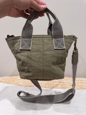 Universal Thread Quilted Mini Tote Crossbody Bag - Olive Green